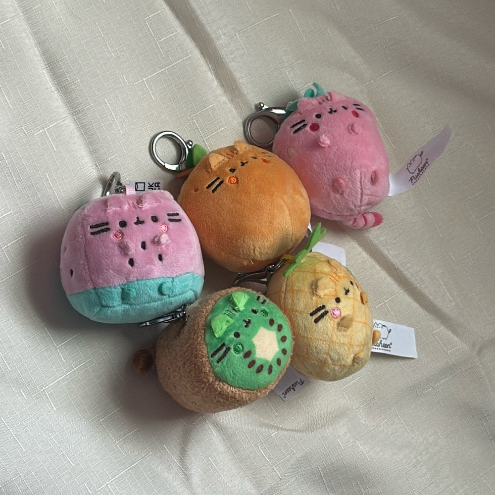 Pusheen Fruit Keychain Plush Bundle!